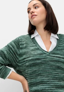 Pullover in Flammgarn-Struktur