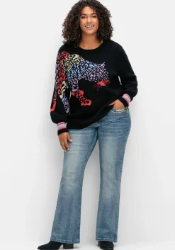 Pullover mit Animalmotiv und Ballonärmeln