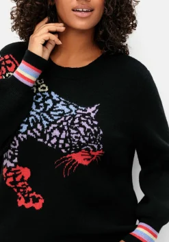 Pullover mit Animalmotiv und Ballonärmeln