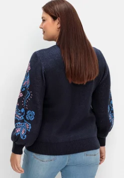 Pullover mit floralem Jacquardmuster