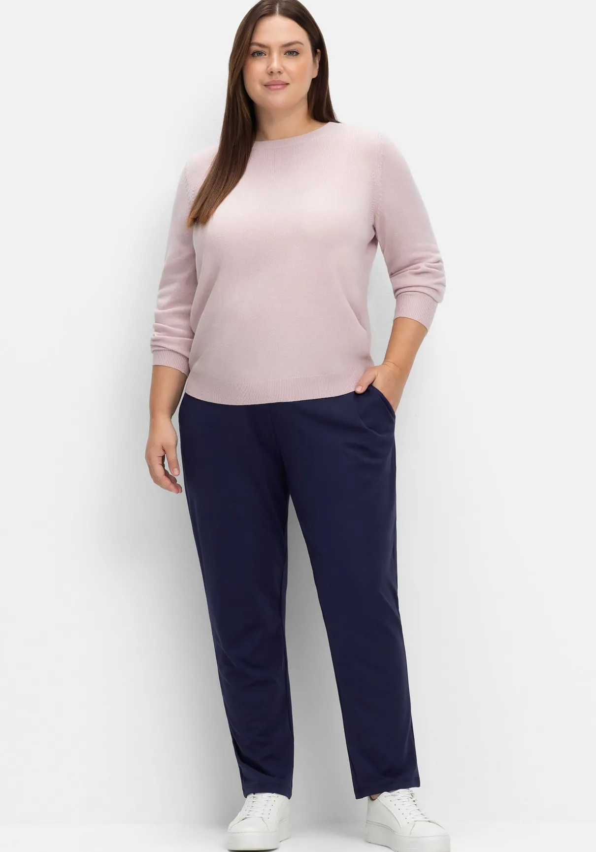 Pullover mit gerippten Abschlüssen