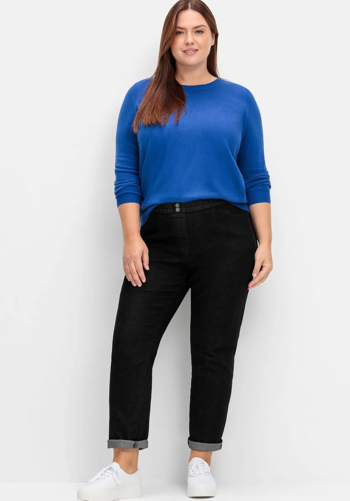 Pullover mit gerippten Abschlüssen