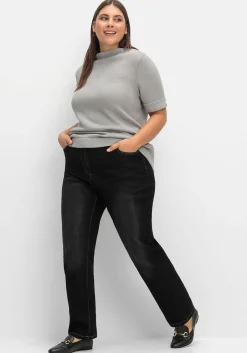 Pullover mit Halbarm und Stehkragen