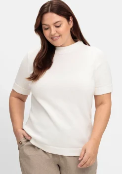 Pullover mit Halbarm und Stehkragen