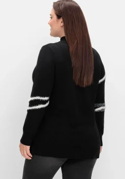 Pullover mit Intarsienmuster aus Flauschgarn