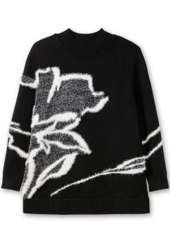 Pullover mit Intarsienmuster aus Flauschgarn