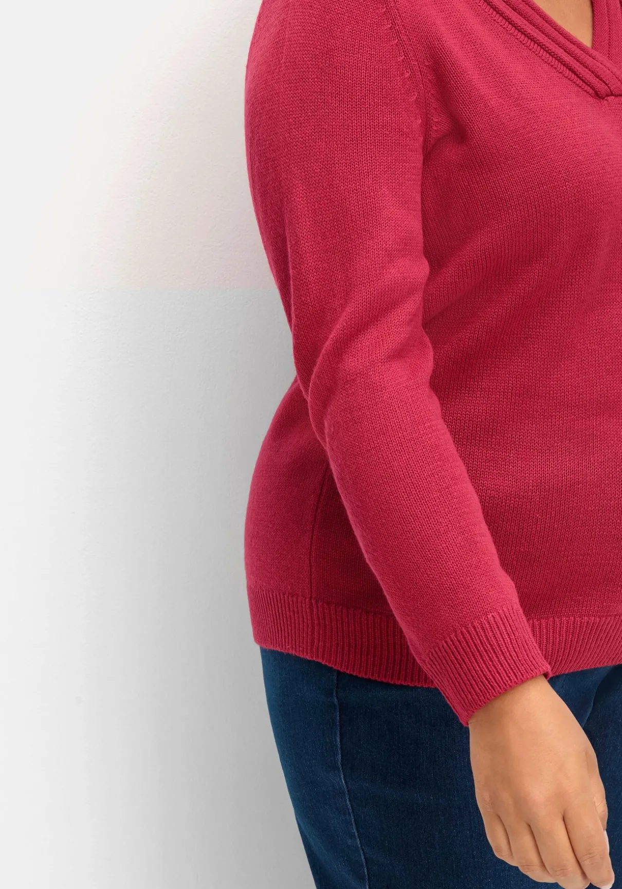 Pullover mit raffiniertem V-Ausschnitt