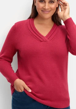 Pullover mit raffiniertem V-Ausschnitt