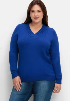 Pullover mit raffiniertem V-Ausschnitt