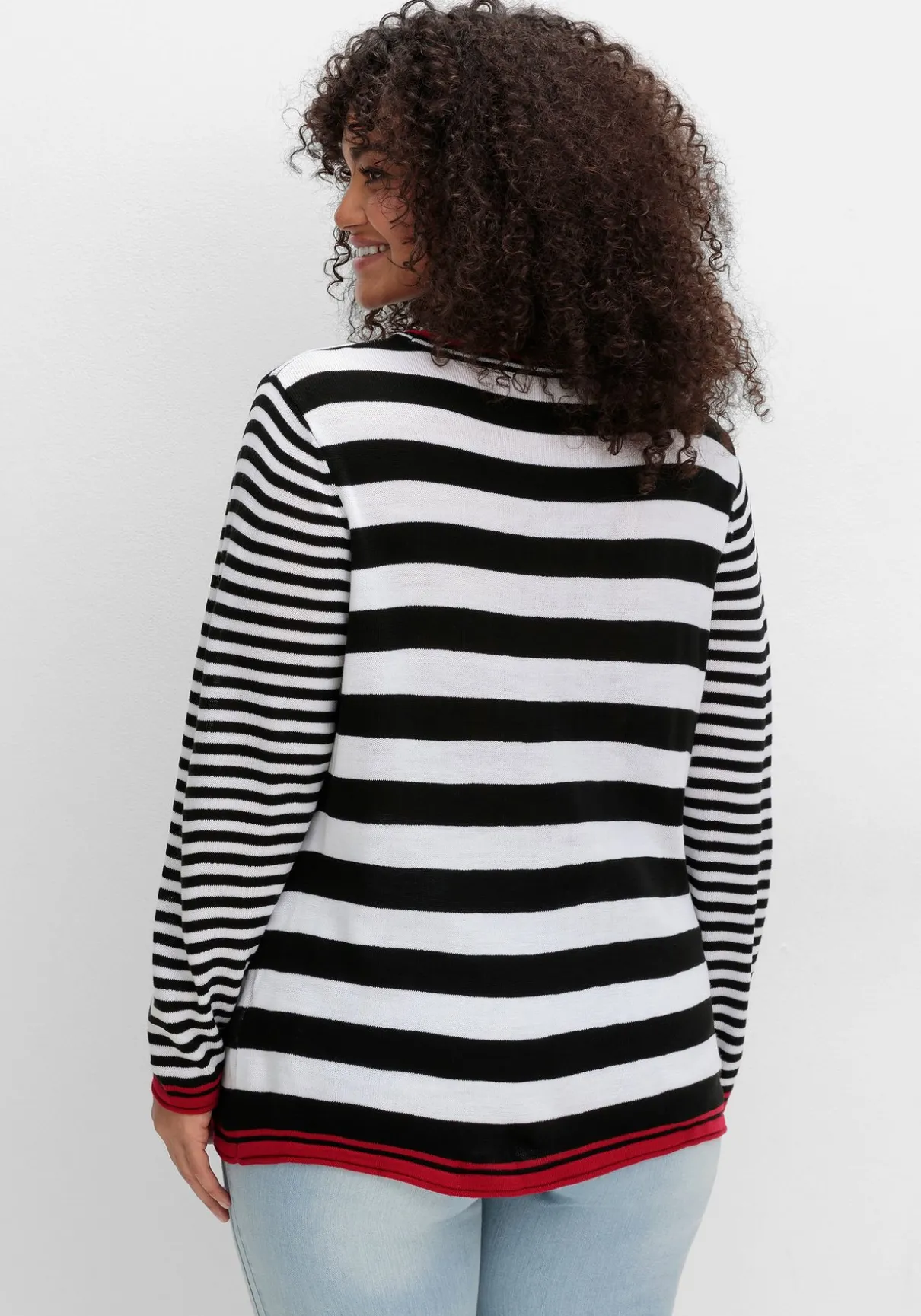 Pullover mit Ringeln und Glitzerdetails