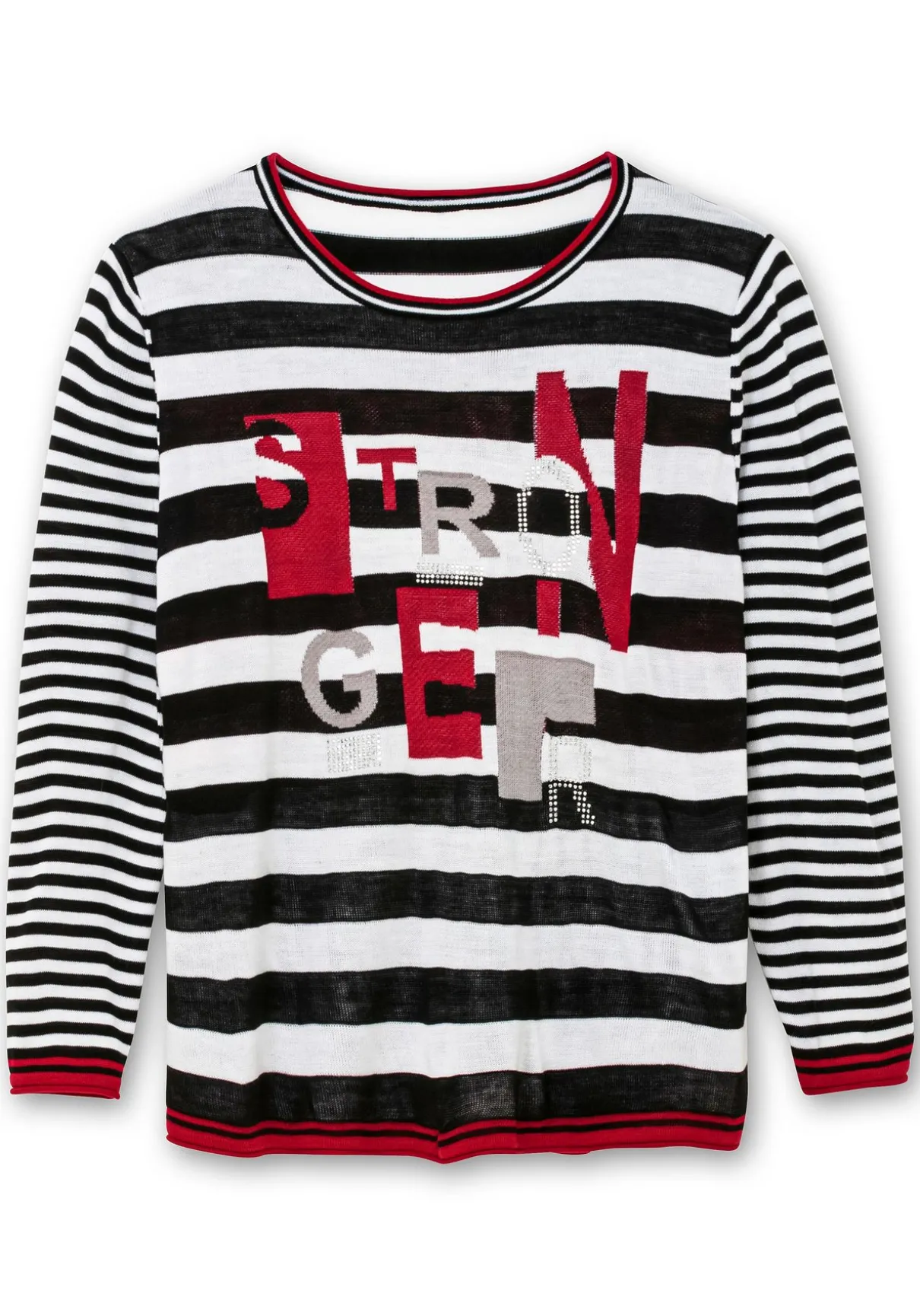 Pullover mit Ringeln und Glitzerdetails