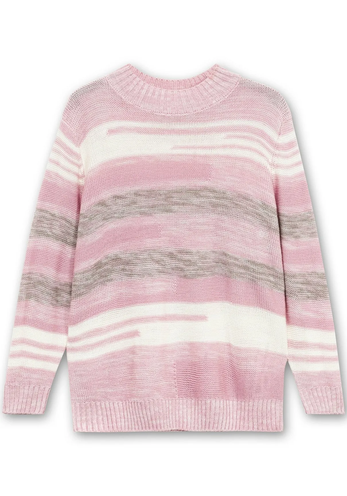 Pullover mit Stehkragen und Blockstreifen