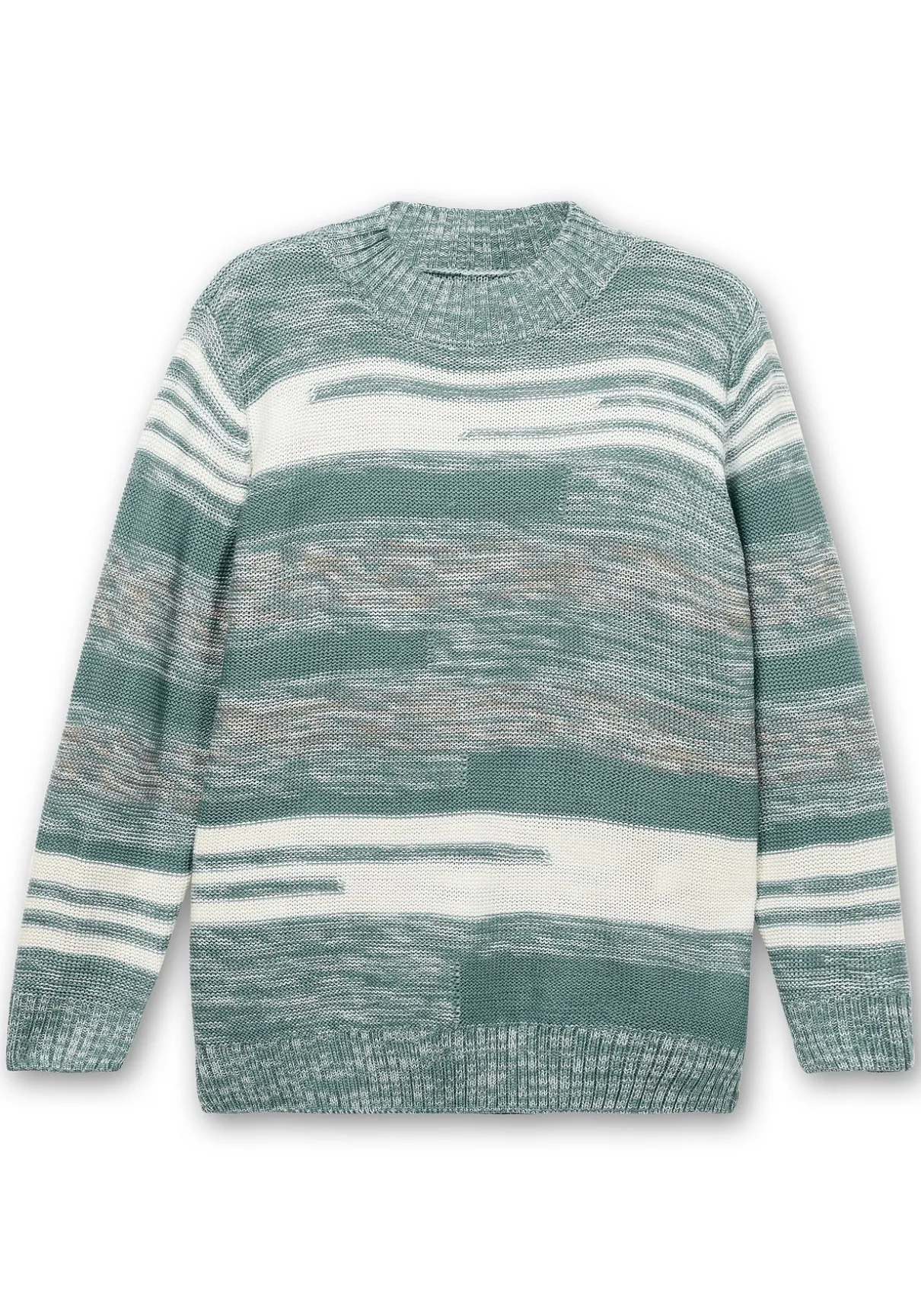 Pullover mit Stehkragen und Blockstreifen