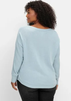 Pullover mit U-Boot-Ausschnitt