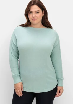 Pullover mit U-Boot-Ausschnitt