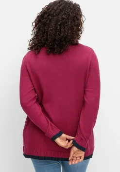 Pullover mit Wording im Intarsienstrick