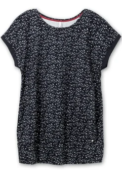 Relax-Shirtkleid mit Alloverdruck und breitem Saum