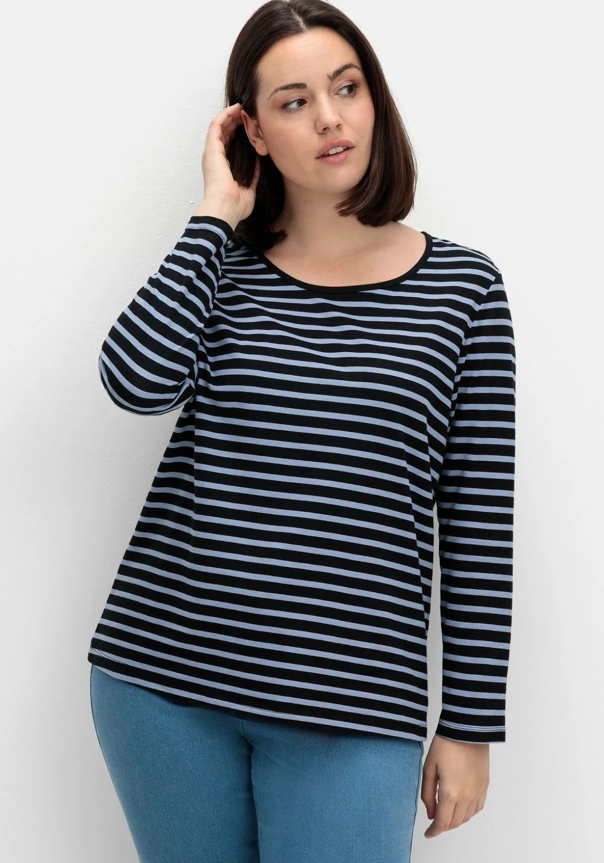 Ringelshirt mit Rundhalsausschnitt