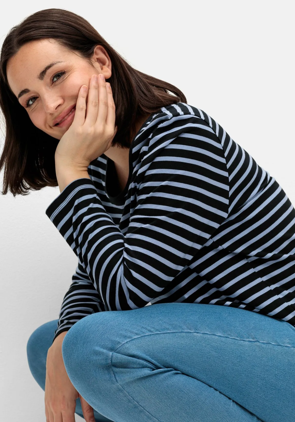 Ringelshirt mit Rundhalsausschnitt