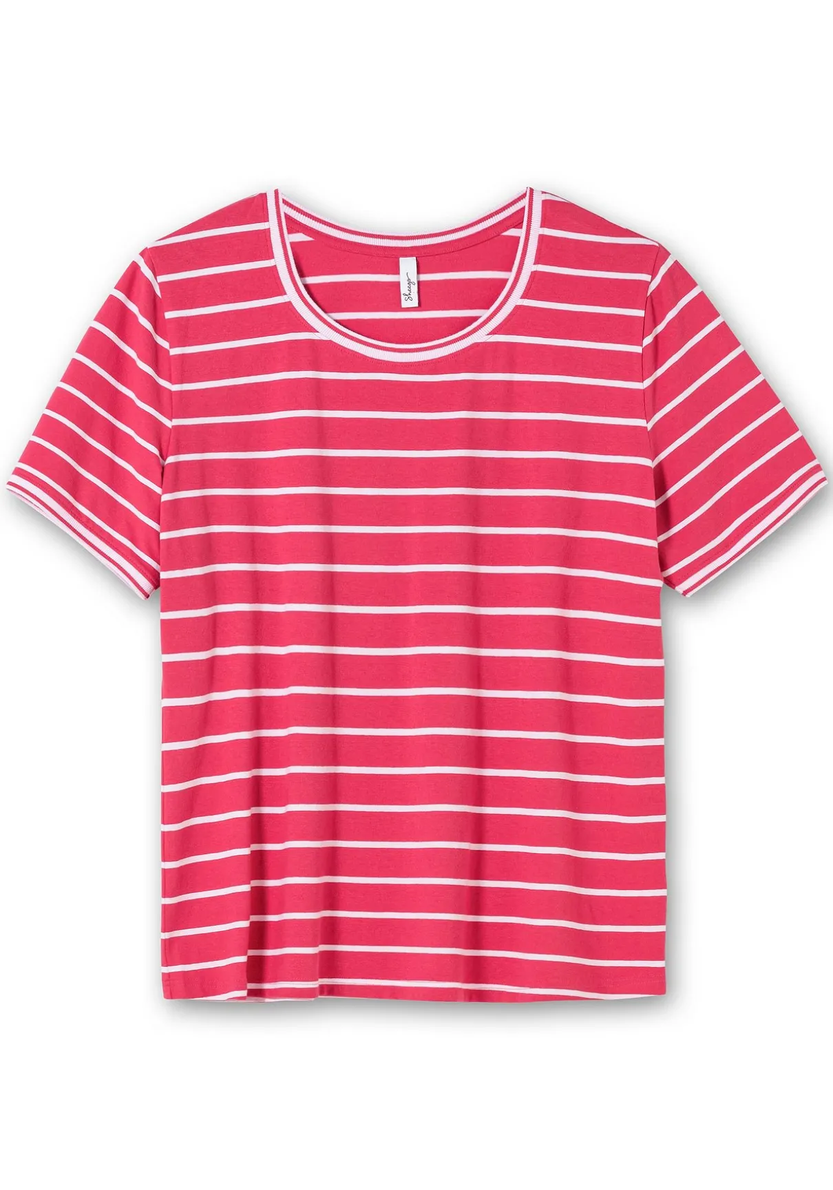 Ringelshirt mit verlängertem Halbarm