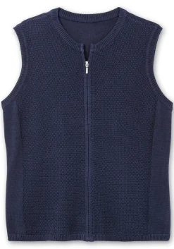 Ärmellose Strickweste mit Reißverschluss