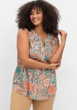 Ärmelloses Blusentop mit Mandala-Print