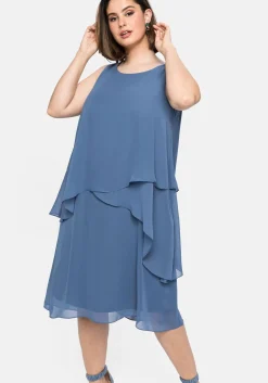 Ärmelloses Cocktailkleid im Lagenlook