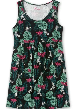 Ärmelloses Jerseykleid mit Fronttaschen