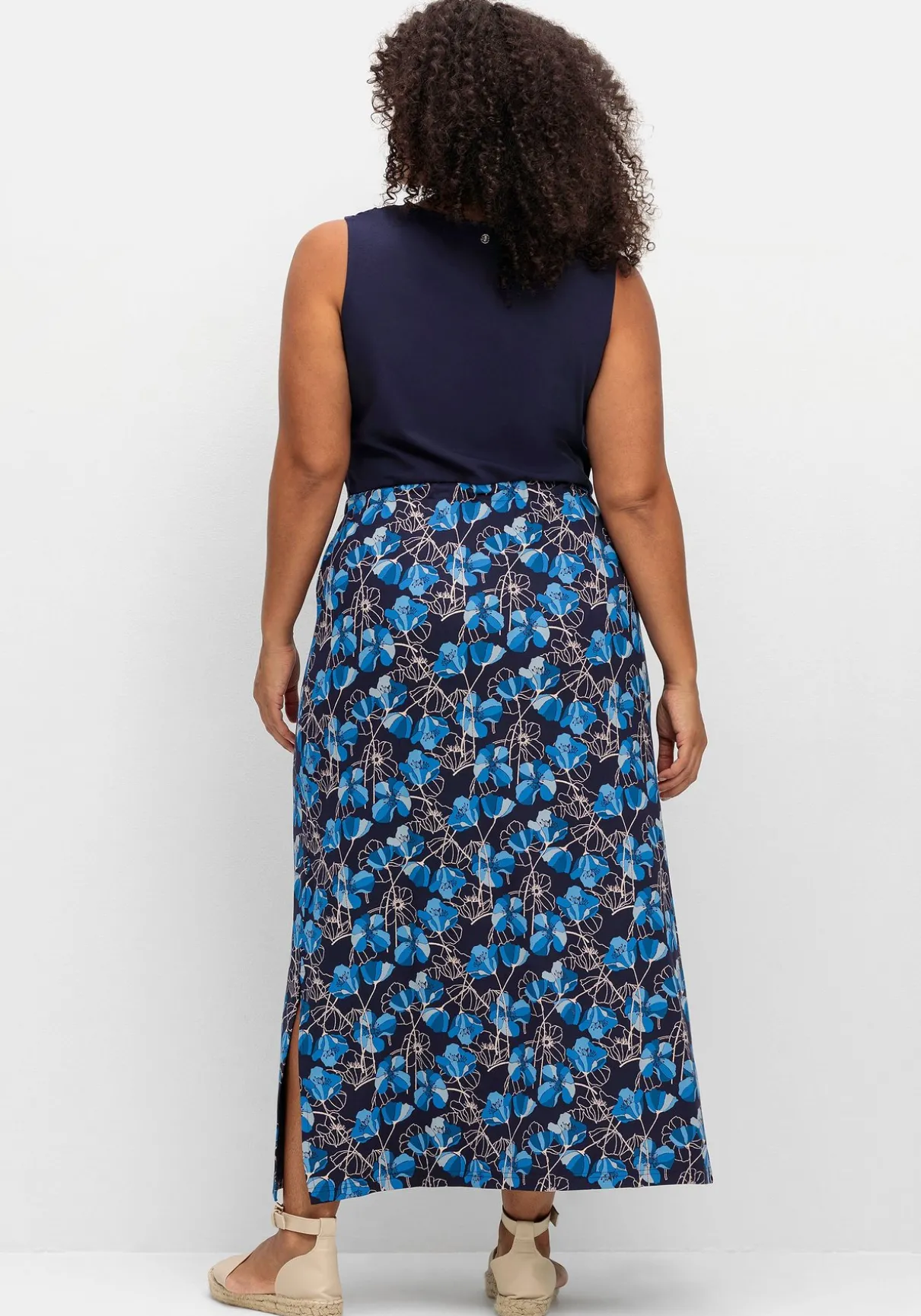 Ärmelloses Maxikleid in Wickeloptik