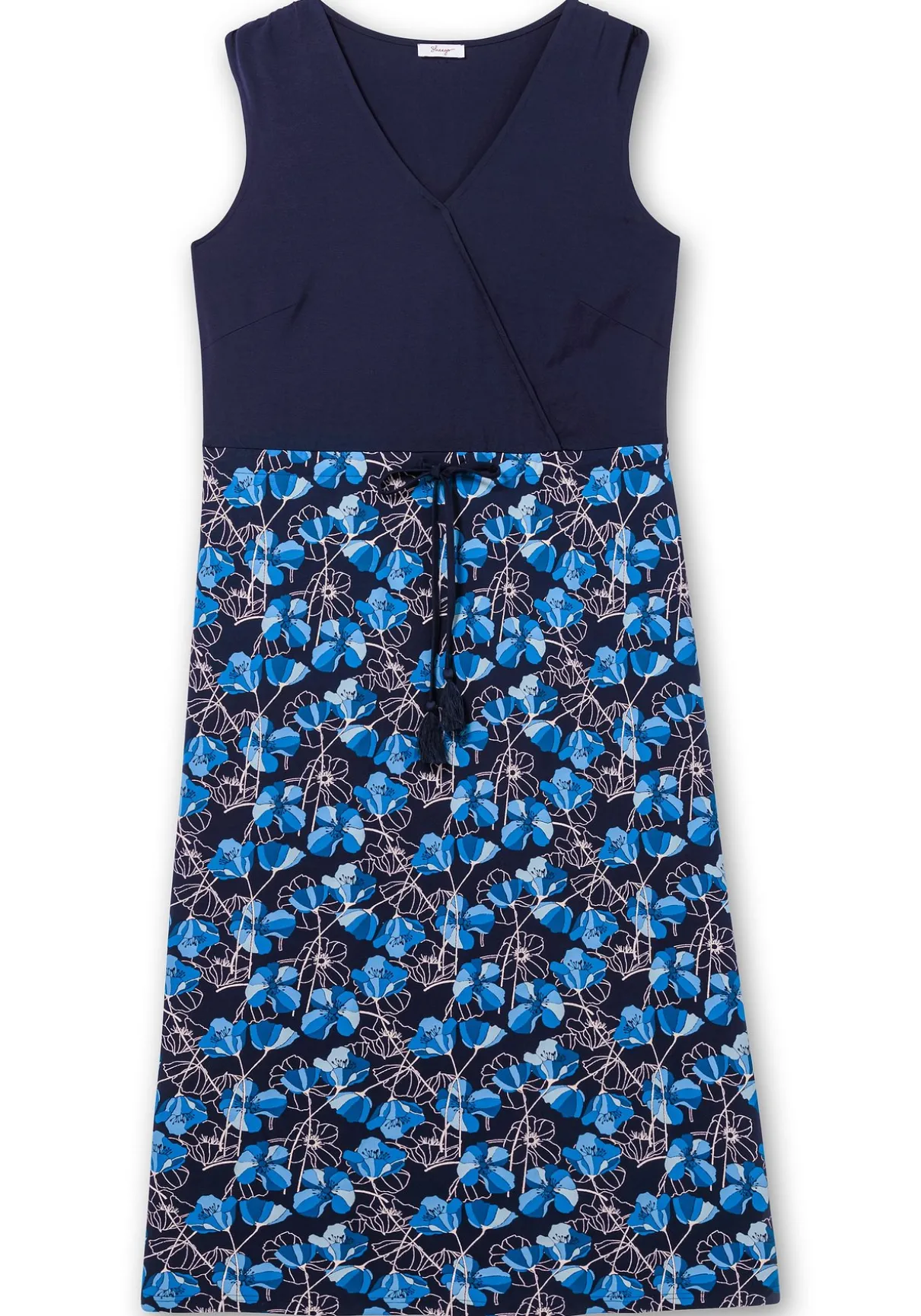 Ärmelloses Maxikleid in Wickeloptik