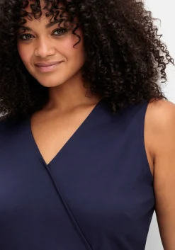 Ärmelloses Maxikleid in Wickeloptik