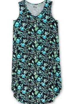 Ärmelloses Midi-Jerseykleid mit Ornamentprint