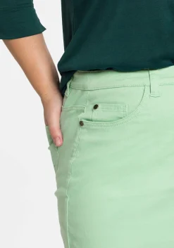 Rock in kniefreier Länge, aus Baumwoll-Twill