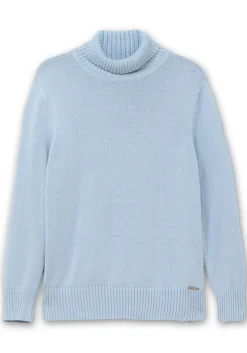 Rollkragenpullover mit Rippbündchen