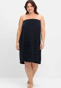 Saunatuch mit Klettverschluss und Tasche