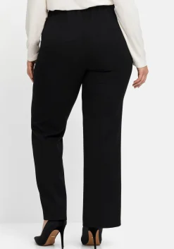 Schlupfhose mit Bügelfalten und Deko-Zipper