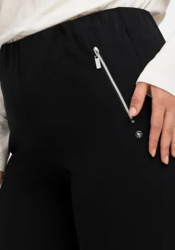 Schlupfhose mit Bügelfalten und Deko-Zipper