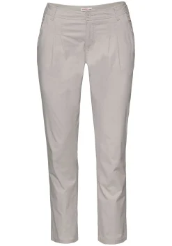 Schmal zulaufende Chinohose mit Bundfalten