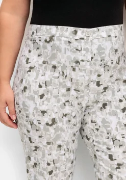 Schmale Bengalinhose mit Alloverdruck