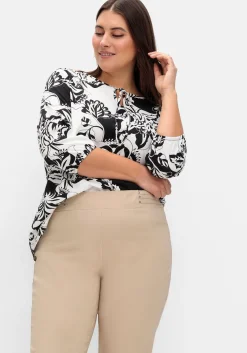 Schmale Bengalin-Schlupfhose mit dekorativem Bund