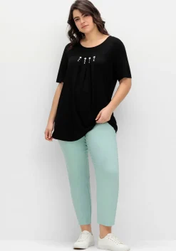 Schmale Bengalin-Schlupfhose mit dekorativem Bund