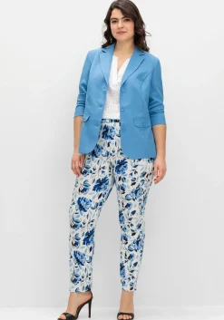 Schmale Bengalin-Schlupfhose mit Blumendruck