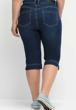 Schmale Caprijeans mit Push-up-Effekt, ultraflexibel