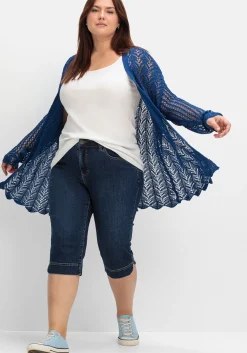 Schmale Caprijeans mit Push-up-Effekt, ultraflexibel