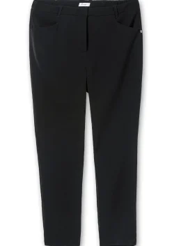 Schmale gepflegte Hose mit Teilgummibund