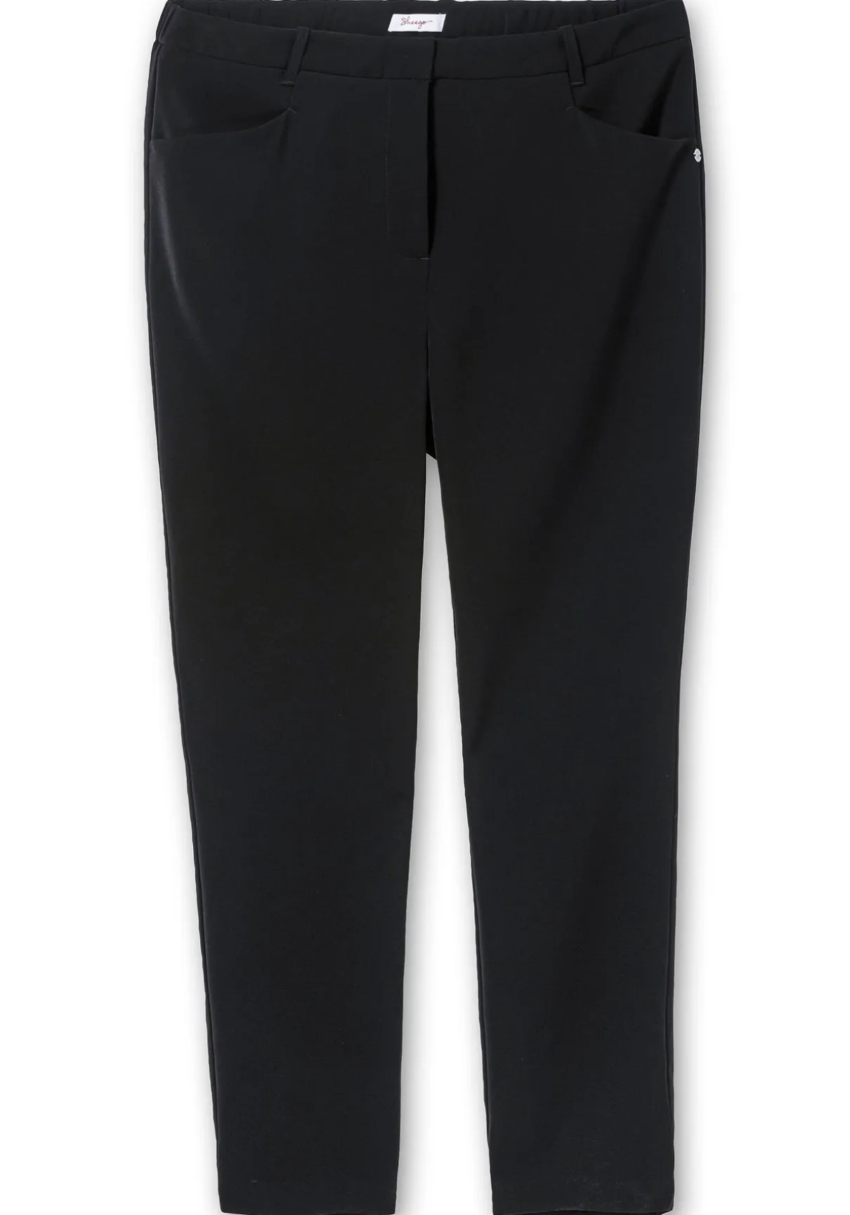 Schmale gepflegte Hose mit Teilgummibund