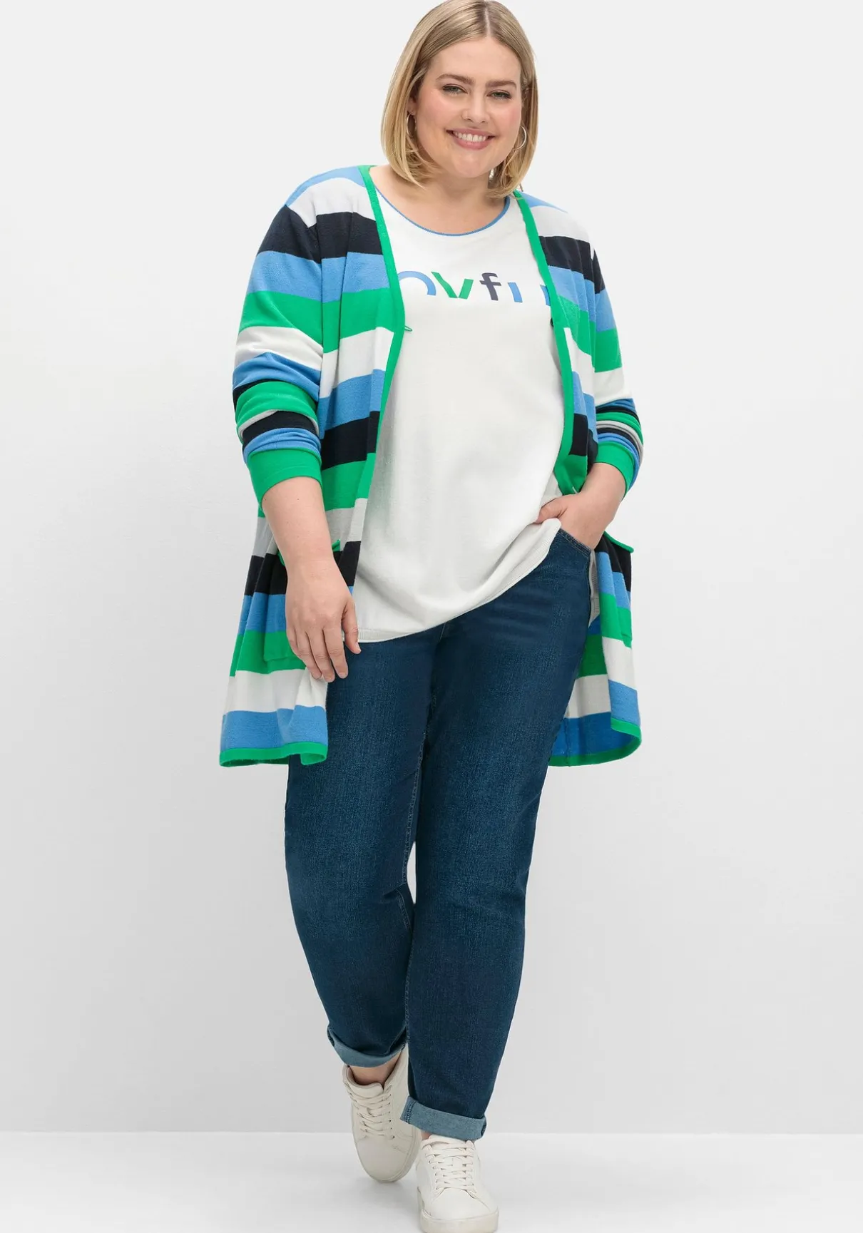 Schmale High-Waist-Jeans in Curvy-Schnitt ANNE