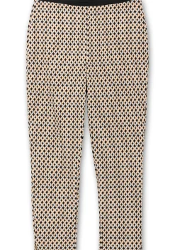 Schmale Hose aus Bengalin, mit Grafik-Alloverprint