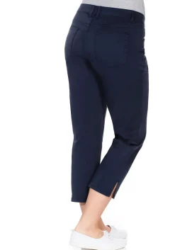 Schmale 7/8-Hose aus elastischem Baumwoll-Twill