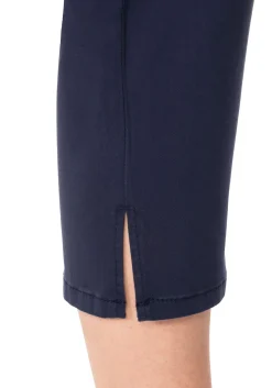 Schmale 7/8-Hose aus elastischem Baumwoll-Twill